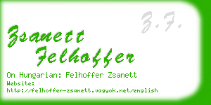 zsanett felhoffer business card